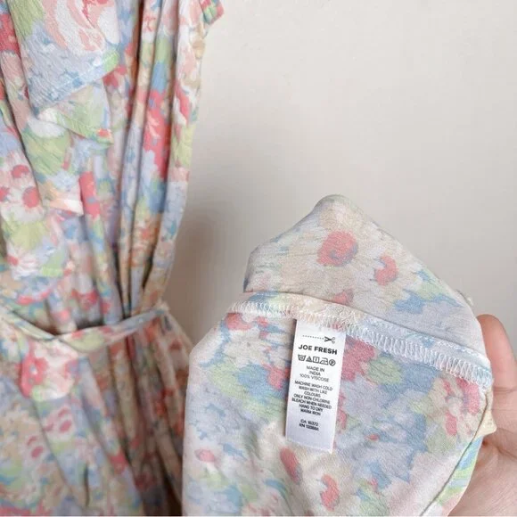 Joe Fresh Pastel Floral Ruffle Midi Dress - Picture 9 of 12